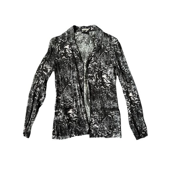 Scotch & Soda Maison Scotch Abstract Marble Open Lapel Blazer Jacket - Picture 4 of 16